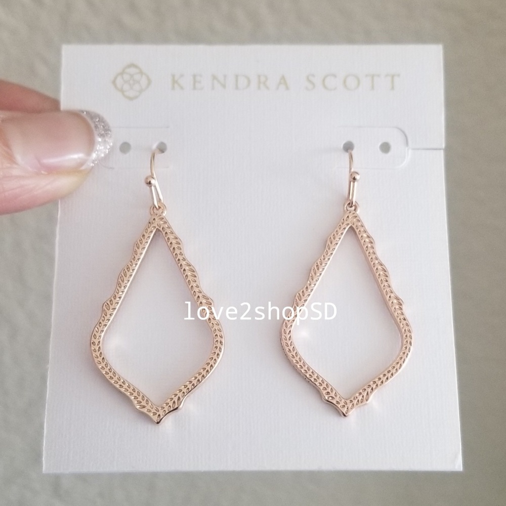 Kendra Scott Sophia Drop Earrings In Rose Gold NWT